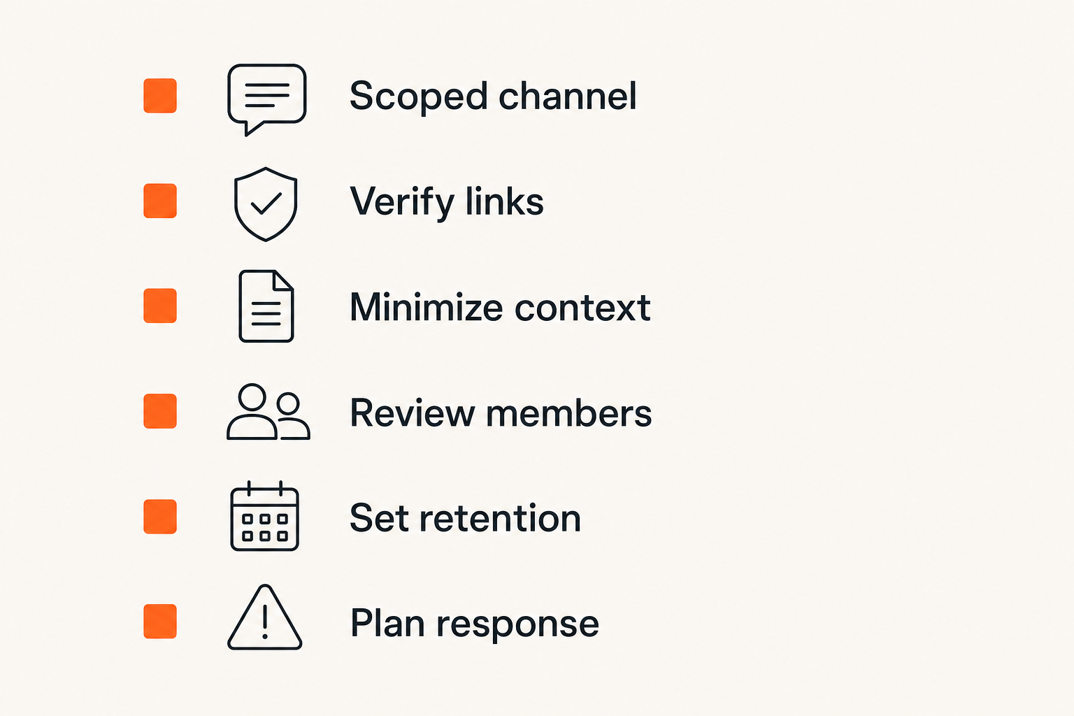 Remote team checklist for private coupon sharing